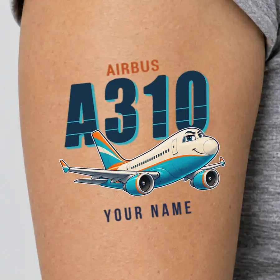 Airbus A310-300 - Tattoo - Cartoon + Name