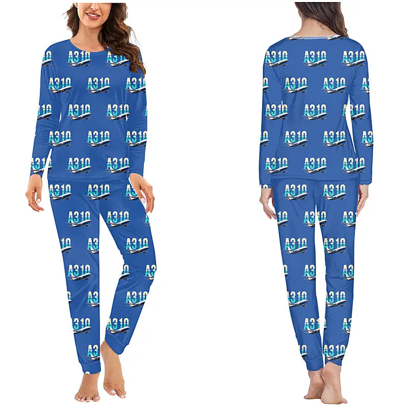 Airbus A310-300 - Women Pajamas - Original Pattern - Blue