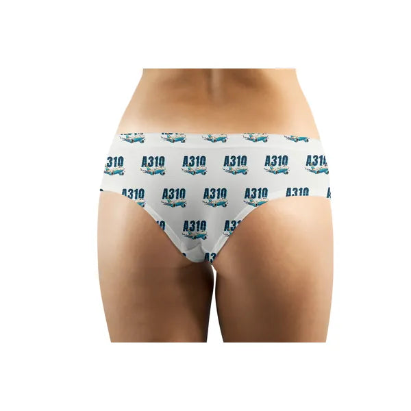Airbus A310-300 - Women Panties - Cartoon Pattern - White - Back