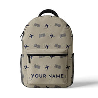 Thumbnail for Airbus A310-300P2F - 3D Backpack - 3D Pattern + Name - Beige