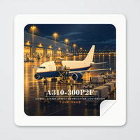 Thumbnail for Airbus A310-300P2F - 3D + Name - Square Sticker - Peel