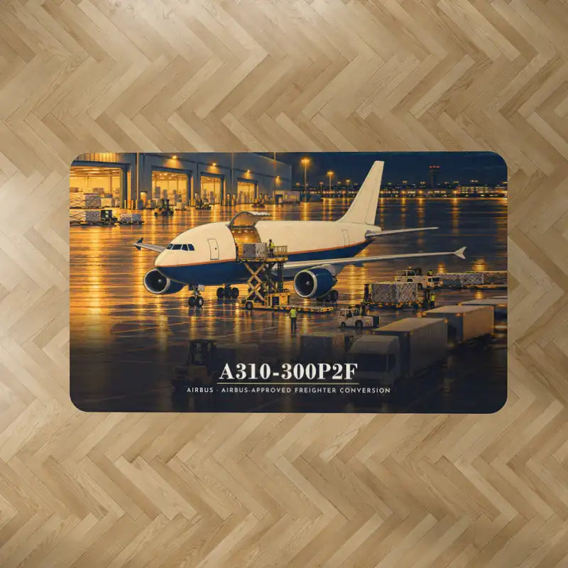 Airbus A310-300P2F - 3D - Rectangle Carpet - Full Print