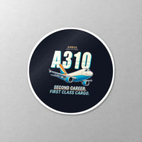 Thumbnail for Airbus A310-300P2F - Cartoon - Circle Sticker - Close-up
