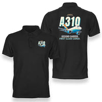 Thumbnail for Airbus A310-300P2F - Cartoon - Double-Side Polo - Black