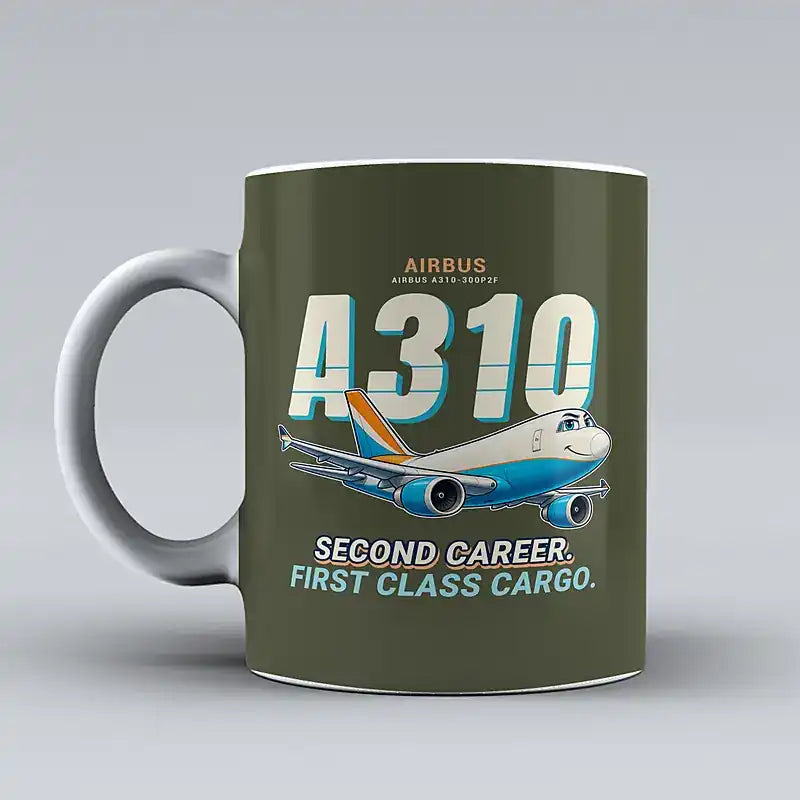 Airbus A310-300P2F - Cartoon - Mug - Green Army