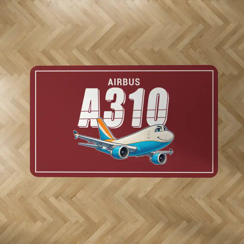 Airbus A310-300P2F - Cartoon - Rectangle Carpet - Dark Red
