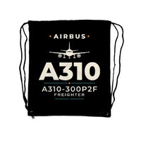 Thumbnail for Airbus A310-300P2F - Drawstring Bag - Heritage - Black