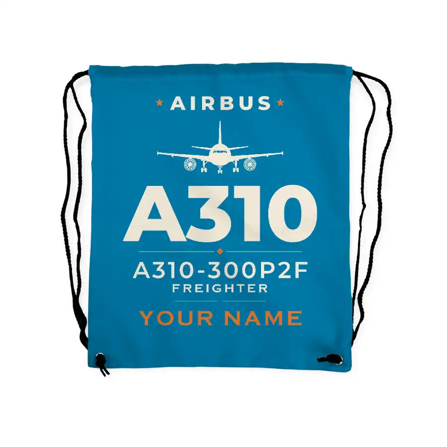 Airbus A310-300P2F - Drawstring Bag - Heritage + Name - Light Blue