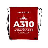 Thumbnail for Airbus A310-300P2F - Drawstring Bag - Heritage - Red