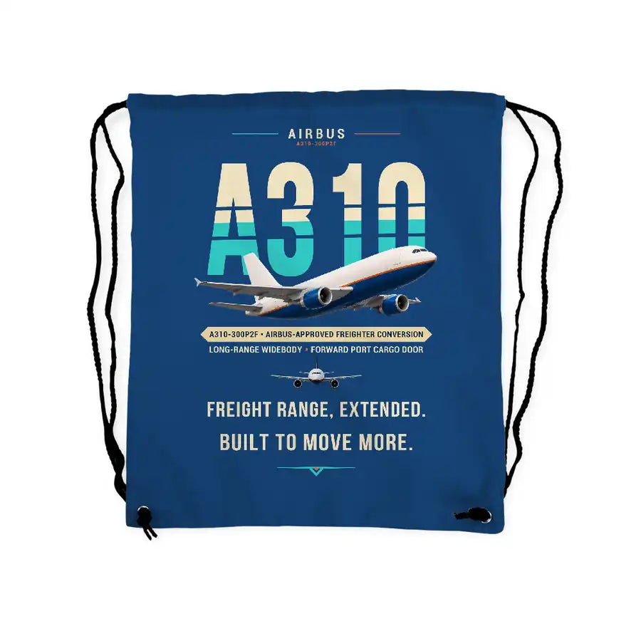 Airbus A310-300P2F - Drawstring Bag - Original - Blue
