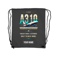 Thumbnail for Airbus A310-300P2F - Drawstring Bag - Original + Name - Gray
