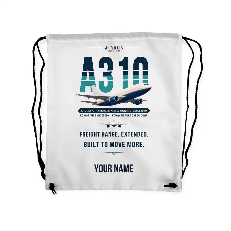 Airbus A310-300P2F - Drawstring Bag - Original + Name - White