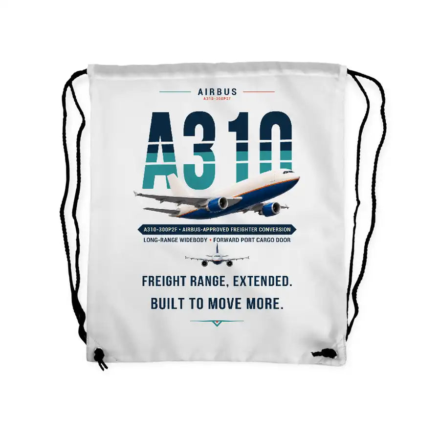 Airbus A310-300P2F - Drawstring Bag - Original - White
