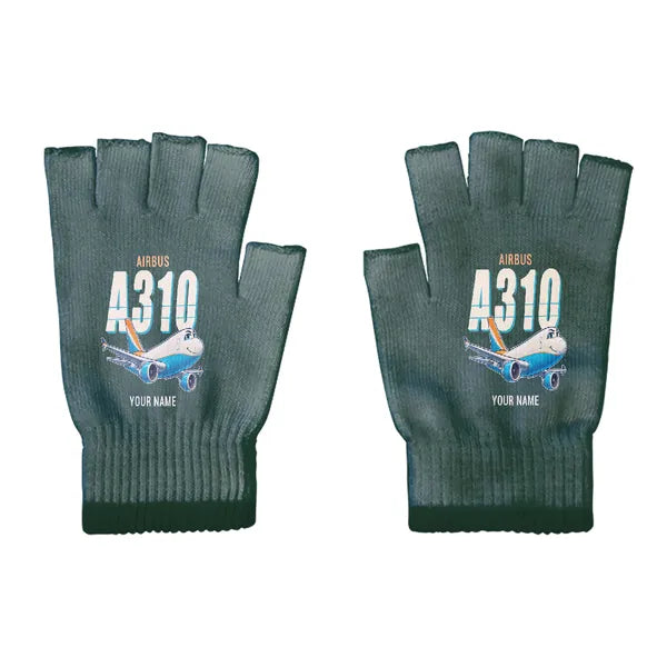 Airbus A310-300P2F - Gloves - Cut - Cartoon + Name - Dark Green