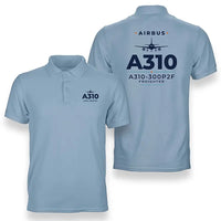 Thumbnail for Airbus A310-300P2F - Heritage - Double-Side Polo - Light Blue