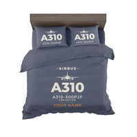Thumbnail for Airbus A310-300P2F - Heritage + Name - Bedding Set - Navy Blue
