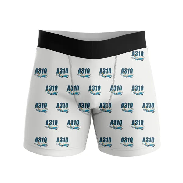 Airbus A310-300P2F - Men Boxers - Cartoon Pattern - White