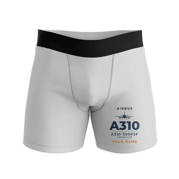 Airbus A310-300P2F - Men Boxers - Heritage + Name - Light Gray