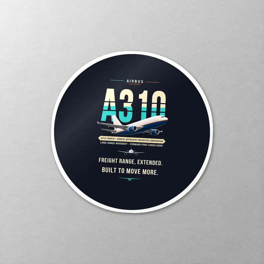 Airbus A310-300P2F - Original - Circle Sticker - Close-up