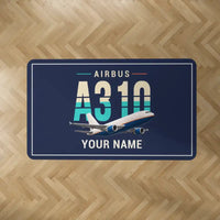 Thumbnail for Airbus A310-300P2F - Original + Name - Rectangle Carpet - Dark Blue