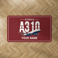 Thumbnail for Airbus A310-300P2F - Original + Name - Rectangle Carpet - Dark Red