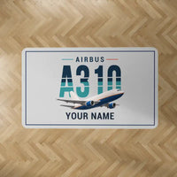 Thumbnail for Airbus A310-300P2F - Original + Name - Rectangle Carpet - Light Gray
