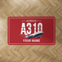 Thumbnail for Airbus A310-300P2F - Original + Name - Rectangle Carpet - Red