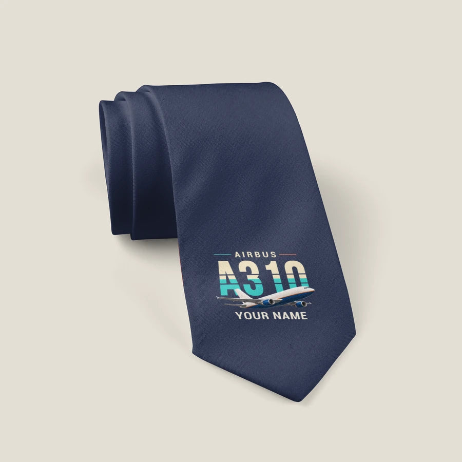 Airbus A310-300P2F - Original + Name - Tie - Navy Blue