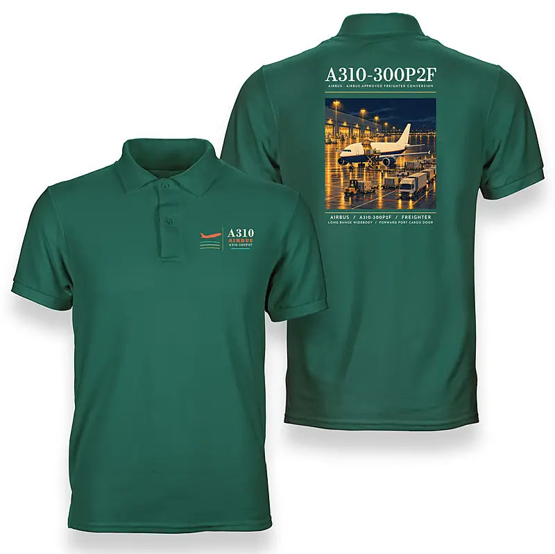 Airbus A310-300P2F - Poster - Double-Side Polo - Green