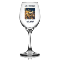 Thumbnail for Airbus A310-300P2F - Poster + Name - Wine Glass