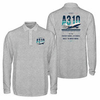 Thumbnail for Airbus A310-300P2F Premium Polo T-Shirts - Original - Long Sleeve - Gray