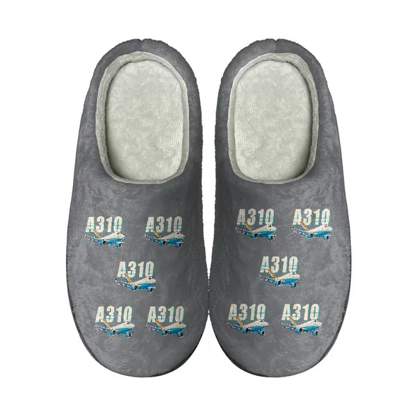 Airbus A310-300P2F - Slippers - Cotton - Cartoon Pattern - Gray
