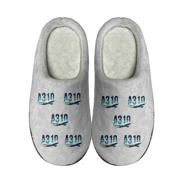 Airbus A310-300P2F - Slippers - Cotton - Original Pattern - Light Gray