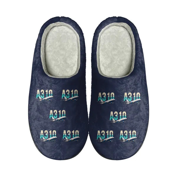 Airbus A310-300P2F - Slippers - Cotton - Original Pattern - Navy Blue