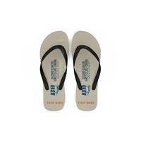 Thumbnail for Airbus A310-300P2F - Slippers - Flip Flops - Cartoon + Name - Beige