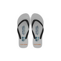 Thumbnail for Airbus A310-300P2F - Slippers - Flip Flops - Cartoon + Name - Light Gray