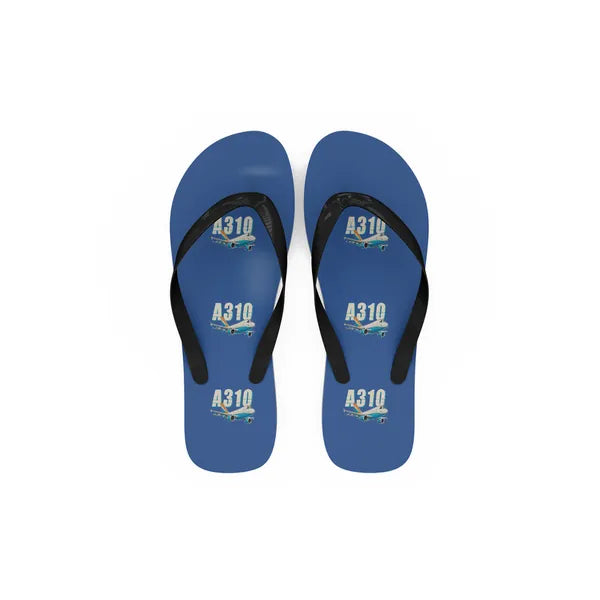 Airbus A310-300P2F - Slippers - Flip Flops - Cartoon Pattern - Blue