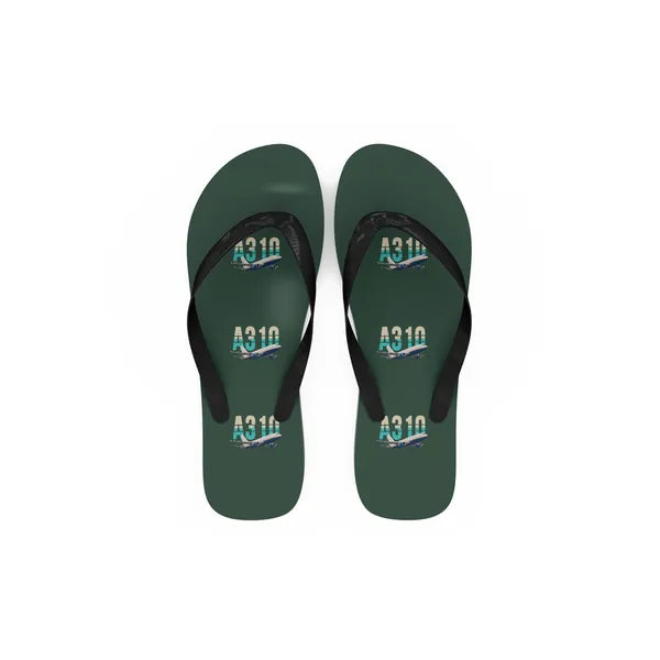 Airbus A310-300P2F - Slippers - Flip Flops - Original Pattern - Dark Green