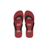 Thumbnail for Airbus A310-300P2F - Slippers - Flip Flops - Original Pattern - Red