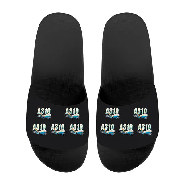 Airbus A310-300P2F - Slippers - Sport - Cartoon Pattern - Black