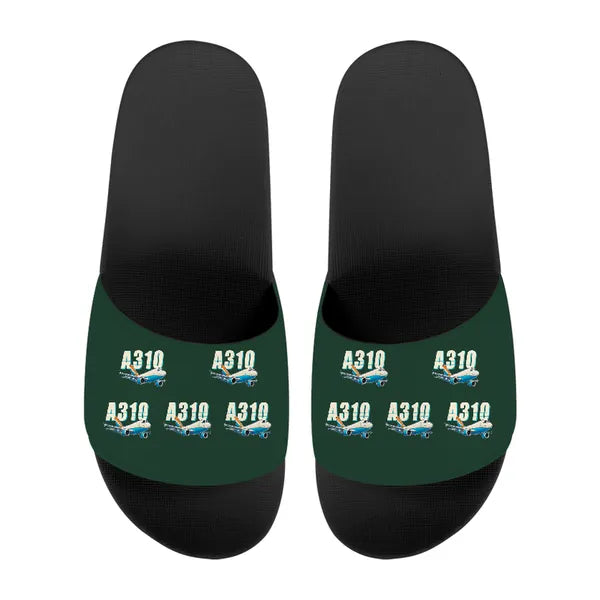 Airbus A310-300P2F - Slippers - Sport - Cartoon Pattern - Dark Green