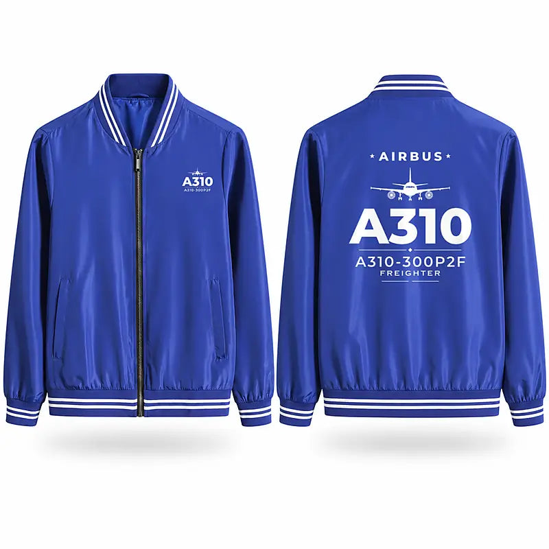 Airbus A310-300P2F Stylish Jackets - Baseball Collar - Heritage - Royal Blue