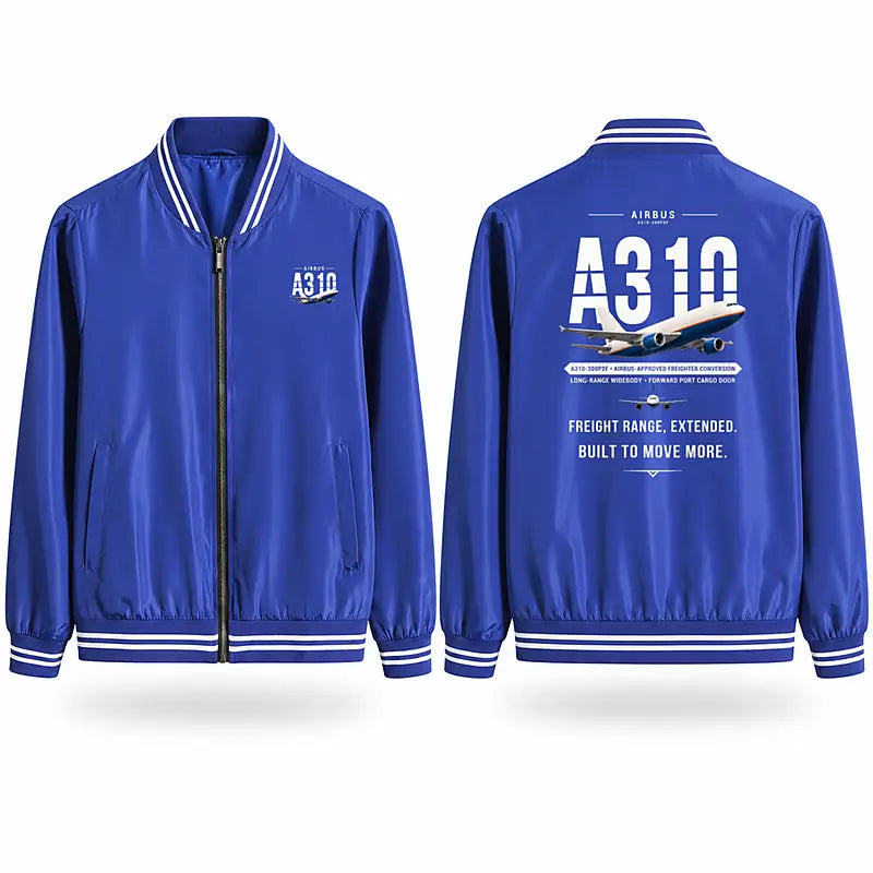 Airbus A310-300P2F Stylish Jackets - Baseball Collar - Original - Royal Blue