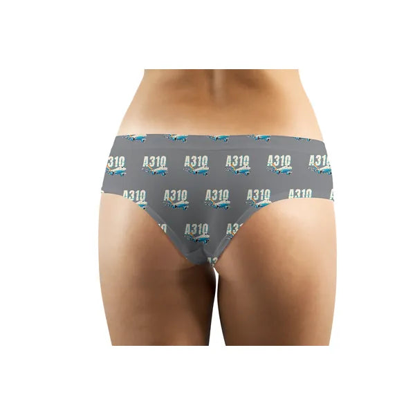 Airbus A310-300P2F - Women Panties - Cartoon Pattern - Gray - Back