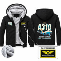 Thumbnail for Airbus A310-300P2F Zipped Sweatshirts - Cartoon + Name - Black