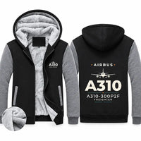 Thumbnail for Airbus A310-300P2F Zipped Sweatshirts - Heritage - Black & Gray