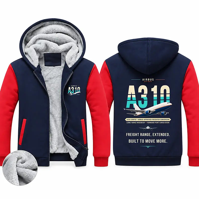 Airbus A310-300P2F Zipped Sweatshirts - Original - Navy & Red