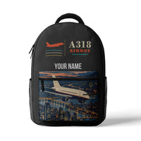 Thumbnail for Airbus A318 - 3D Backpack - Gray + Name