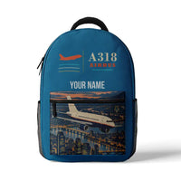 Thumbnail for Airbus A318 - 3D Backpack - Light Blue + Name