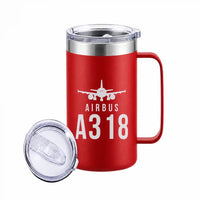 Thumbnail for Airbus A318 - Beverage Mug - Heritage - Red